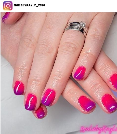 neon ombre nails