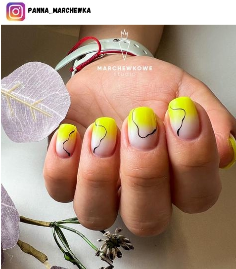 neon ombre nail design ideas