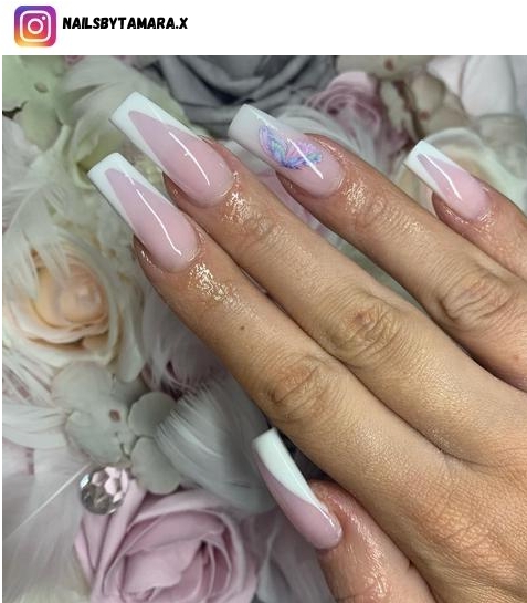 butterfly ombre nail design ideas