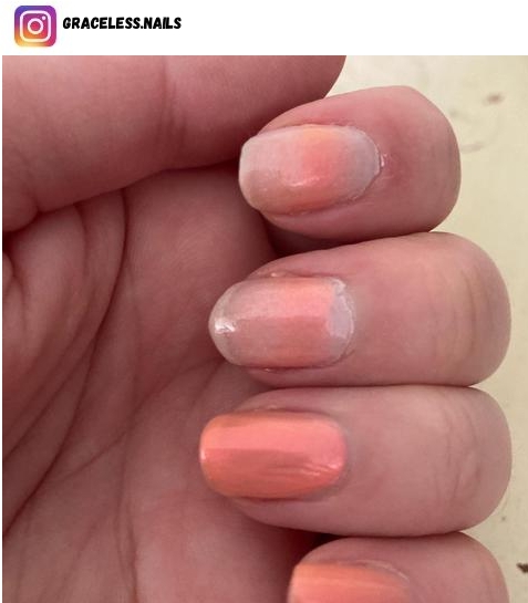 peach ombre nail designs