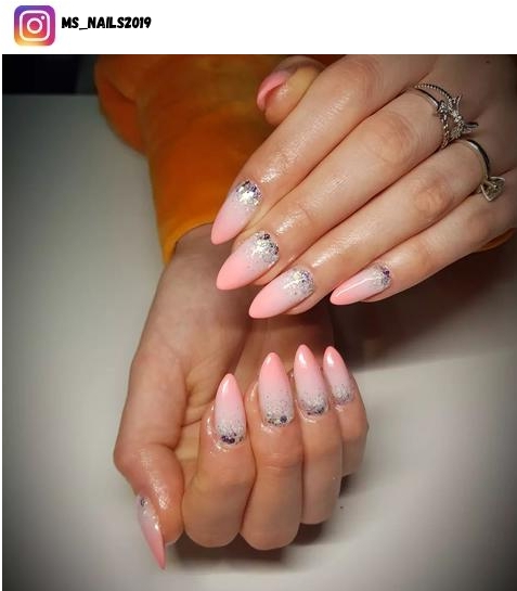 peach ombre nails
