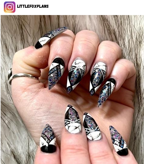punk edgy nail polish design