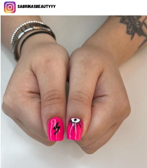 punk edgy nail polish design