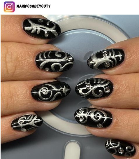 punk edgy nail art