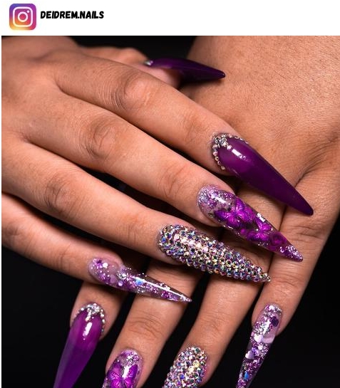 53 Stunning Purple Butterfly Nail Designs for 2023 - Nerd About Town