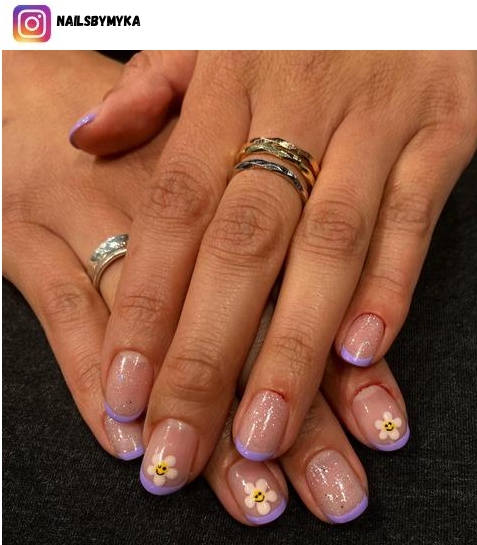 purple french tip nail polish design