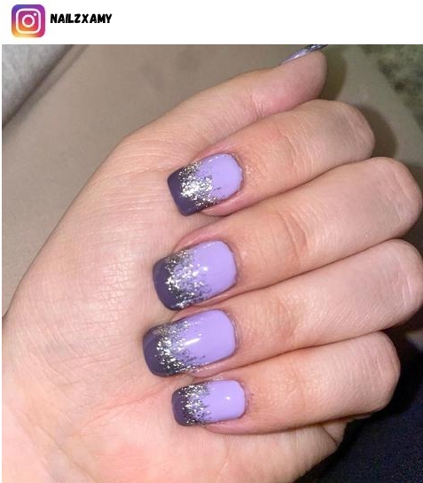 purple french tip nail designs