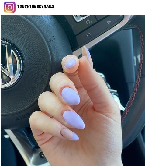 purple french tip nails
