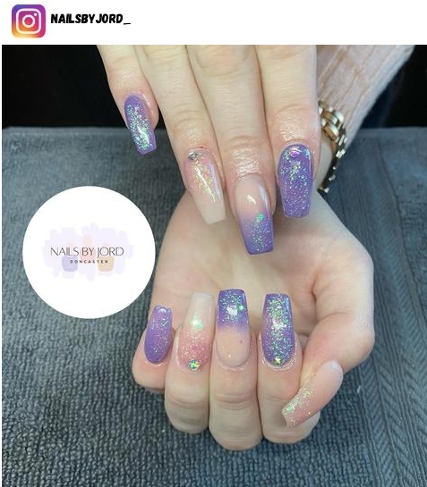 purple french tip nail design
