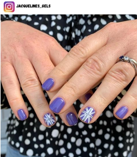 short purple nail design