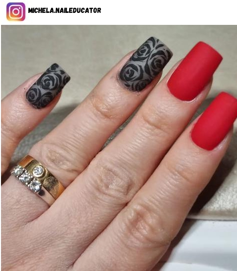 short red nail design ideas