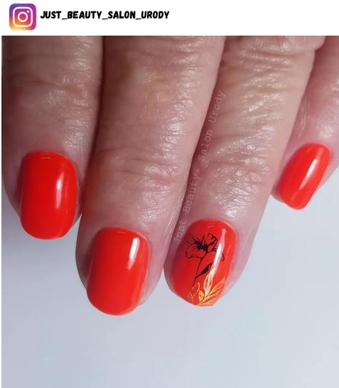 short red nail designs