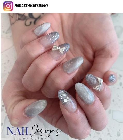 silver ombre nail design ideas