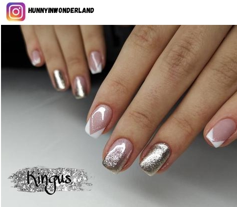 silver ombre nails