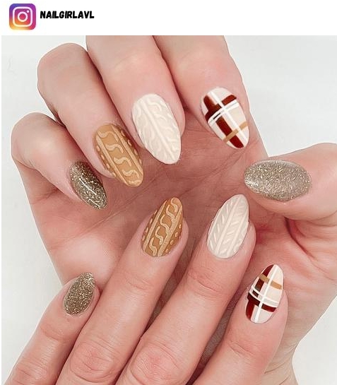 sweater nail designs