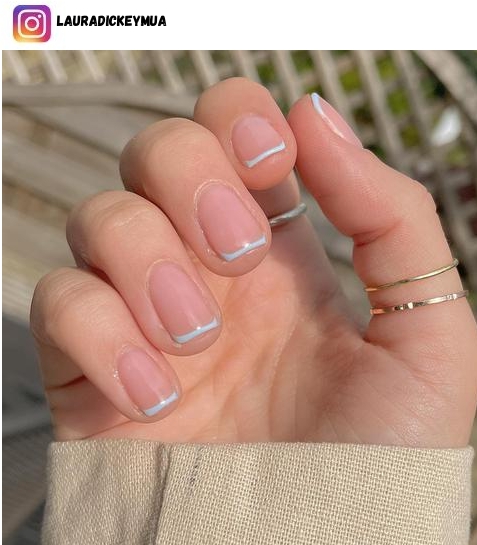 53 Thin French Tip Nails for 2023 - Nerd About Town