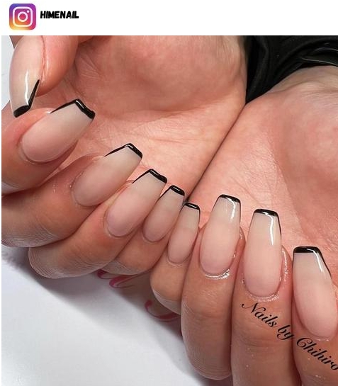thin french tip nails
