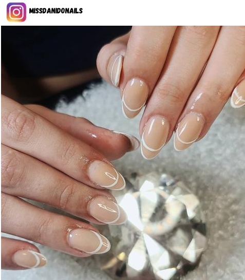 thin french tip nails