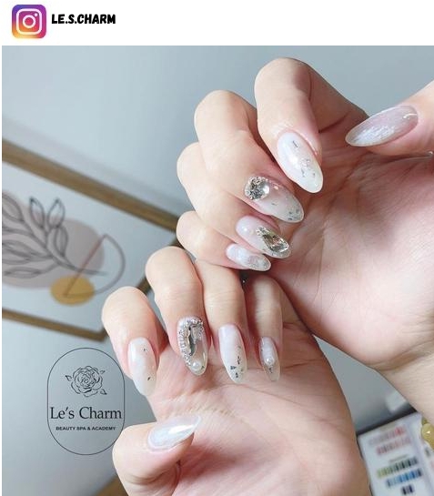trendy korean nail design