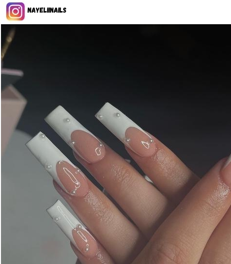 white french tip nail polish design