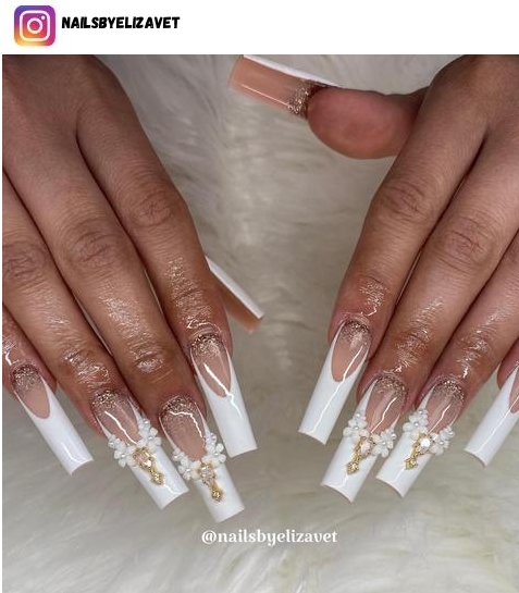white french tip nail designs