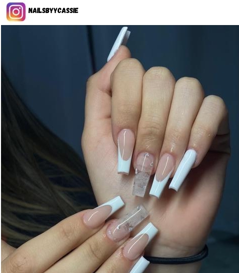 white french tip nails