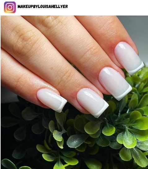 white french tip nail design