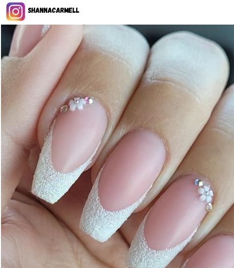 white wedding nail design ideas