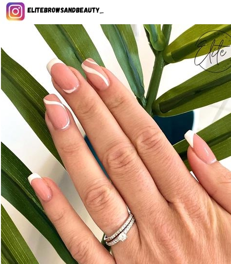 white wedding nail polish design