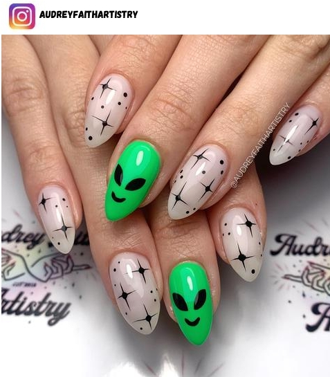 53 Out of This World Alien Nail Designs for 2022 - Nerd About Town