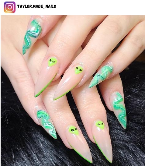 alien nail art