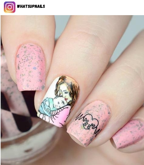baby shower nail designs