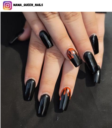 black coffin nail art