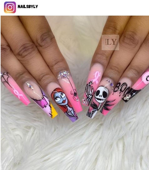 breast cancer nail designs