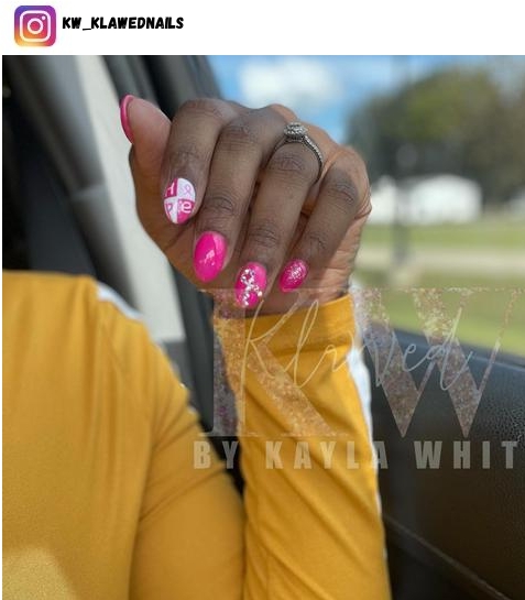 breast cancer nail design ideas