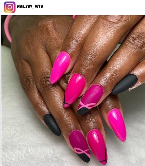 breast cancer nail designs