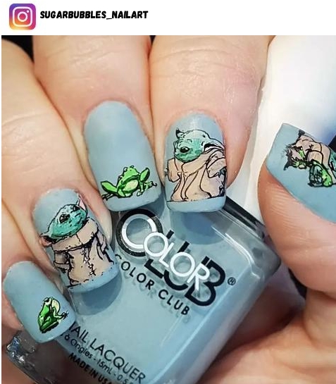 frog nail polish design