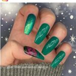 53 Chic Green Coffin Nail Designs for 2023