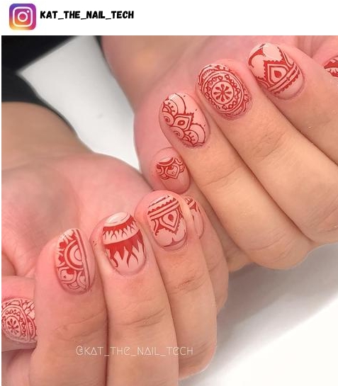 henna nail art
