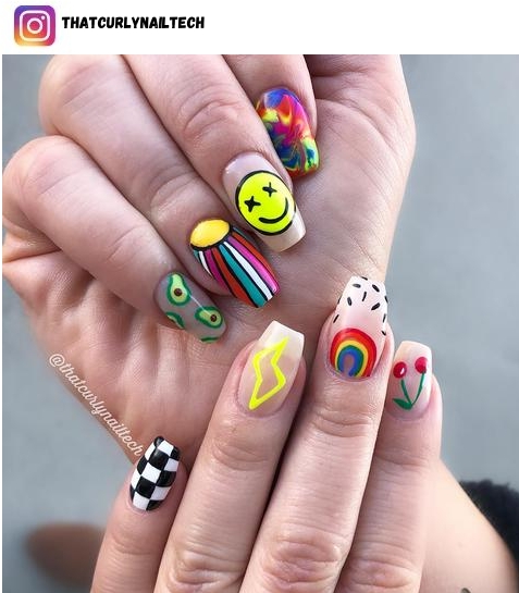 hippie nail art