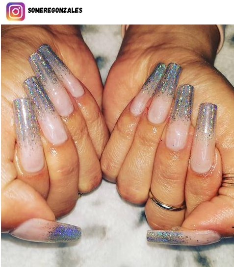 holographic ombre nail design ideas