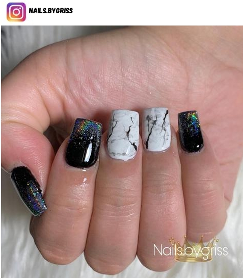 holographic ombre nail art