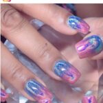 holographic ombre nail art