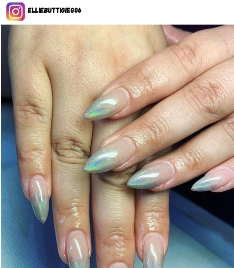holographic ombre nails
