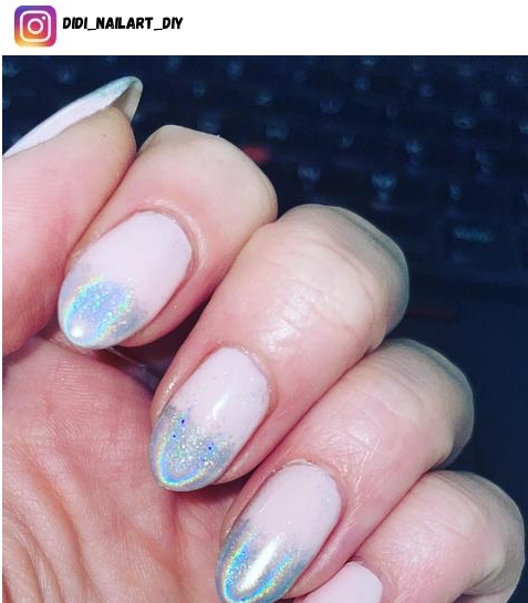 holographic ombre nail design