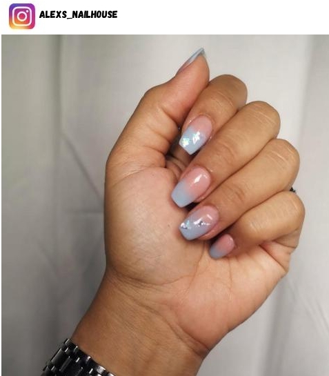 light blue ombre nail design ideas