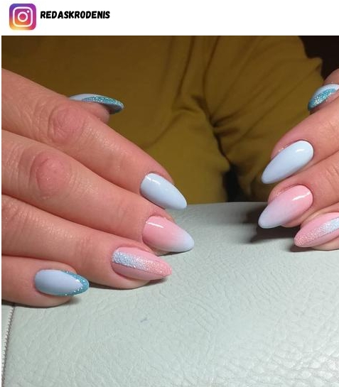 light blue ombre nail designs