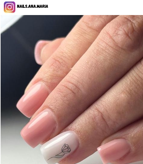 milky white nails