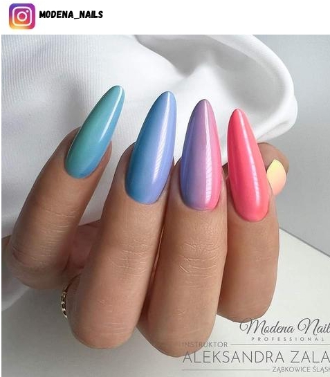 ombre almond nails