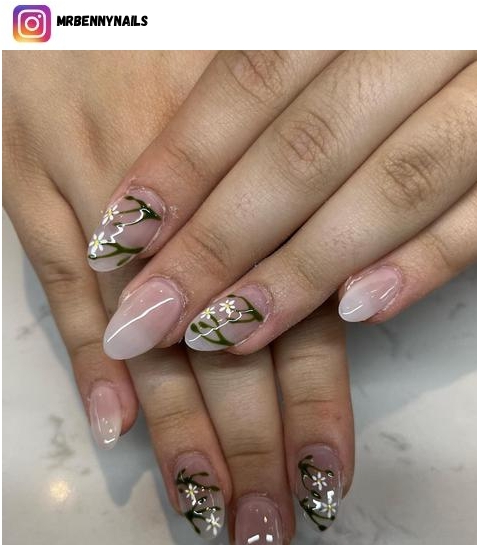 ombre almond nail art